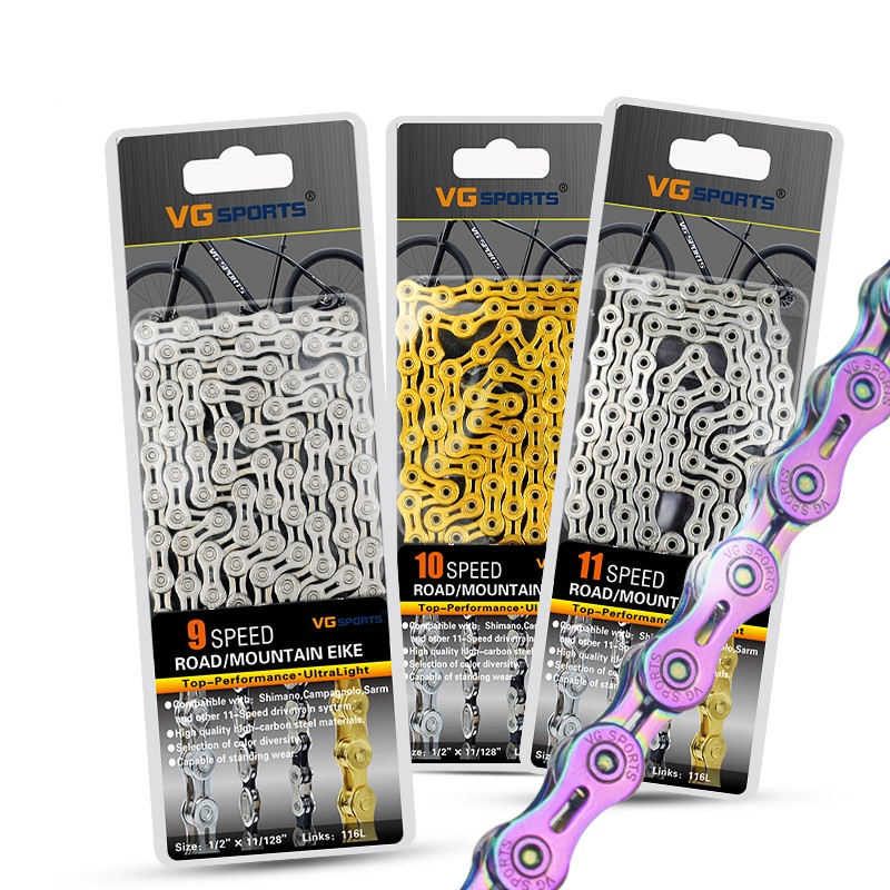 Wholsale Ultralight 8/9/10/11 Speed Bike Chain Half/full Hollow 116L Mountain MTB Road Bike Chain