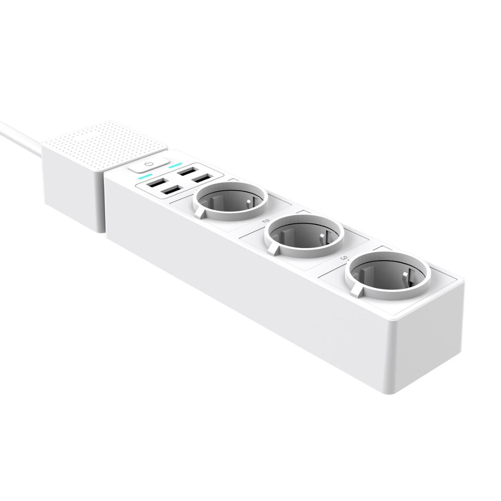 Tuya 4 usb-порт быстрой зарядки 3 европейская сетевая розетка с Siri Amazon echo и Google assistant, wi-fi, смарт-удлинитель