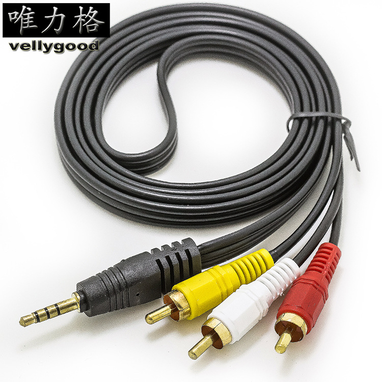 3,5 мм до 3 RCA штекер к RCA стерео аудио видео штекер AUX кабель 3,5 мм к RCA AV видеокамера видеокабель