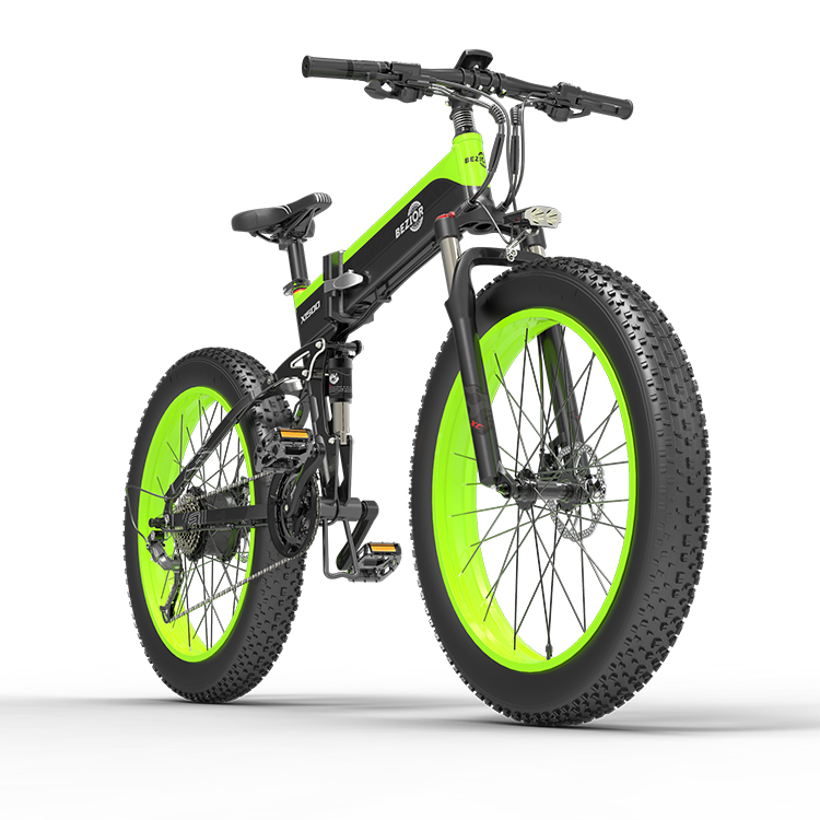 High quality BEZIOR X1500 folding mountain electric bicycle 26 inch wheel 1500W rear motor max speed 40km/h