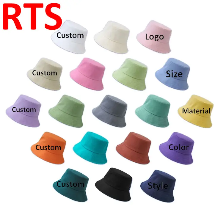 Women Blank Vintage Cotton Customised Embroidery Logo Golf Designer Unisex Wholesale Custom Sun Bucket Hats