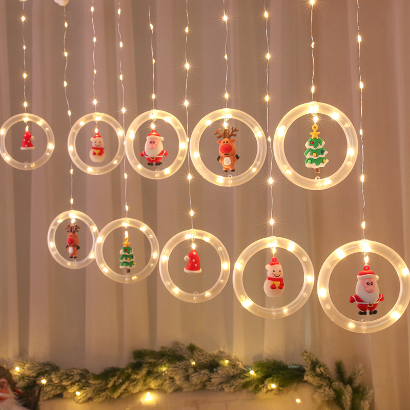 Sinyoo New Products Christmas Light String Unicorn Curtain Light Christmas Cartoon Modeling Light LED Lantern Room Decoration