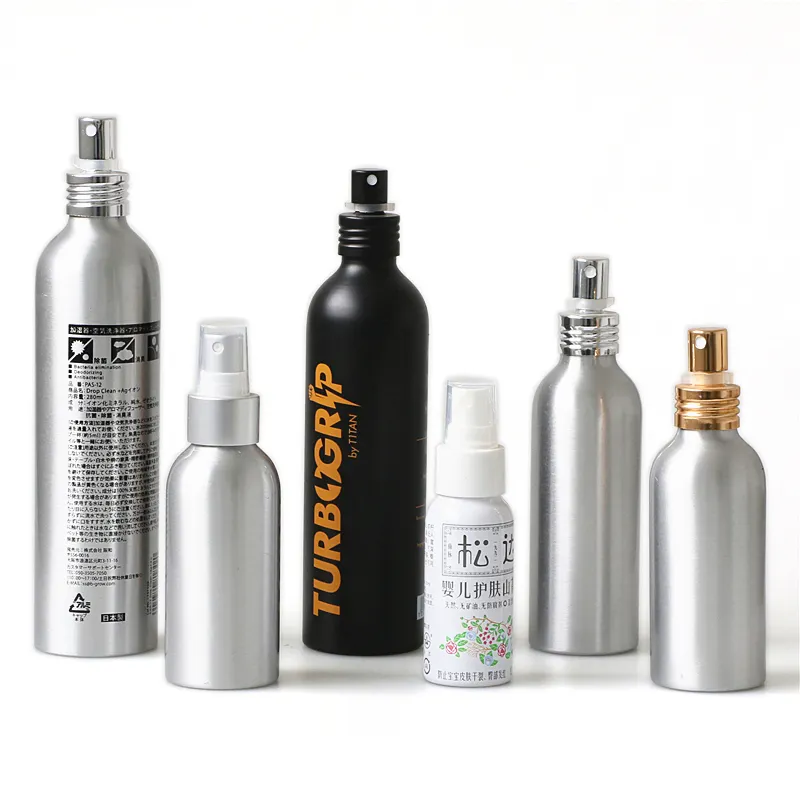 Aluminum Spray Bottle E-better 100ml 250ml 300ml 500ml Matte Black Aluminum Spray Trigger Lotion Pump Bottle For Cosmetic Skin Water Shampoo Cleaner