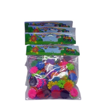 2024 New 100pcs/bag DIY assemble plastic building blocks toys kids snowflake building blocks educational learning toys