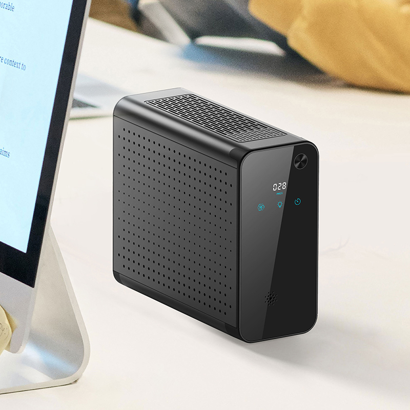E-H1 умный датчик PM2.5, мониторинг UVC Hepa-фильтр, домашний очиститель воздуха, настольный очиститель воздуха
