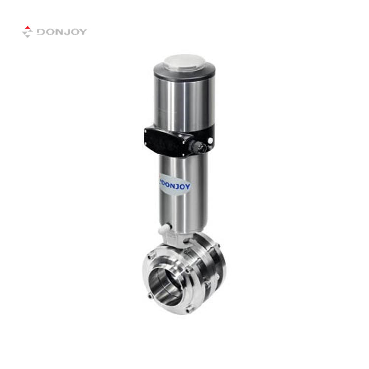 DONJOY 3 pcs sanitary butterfly valve water butterfly valve stainless steel butterfly valve