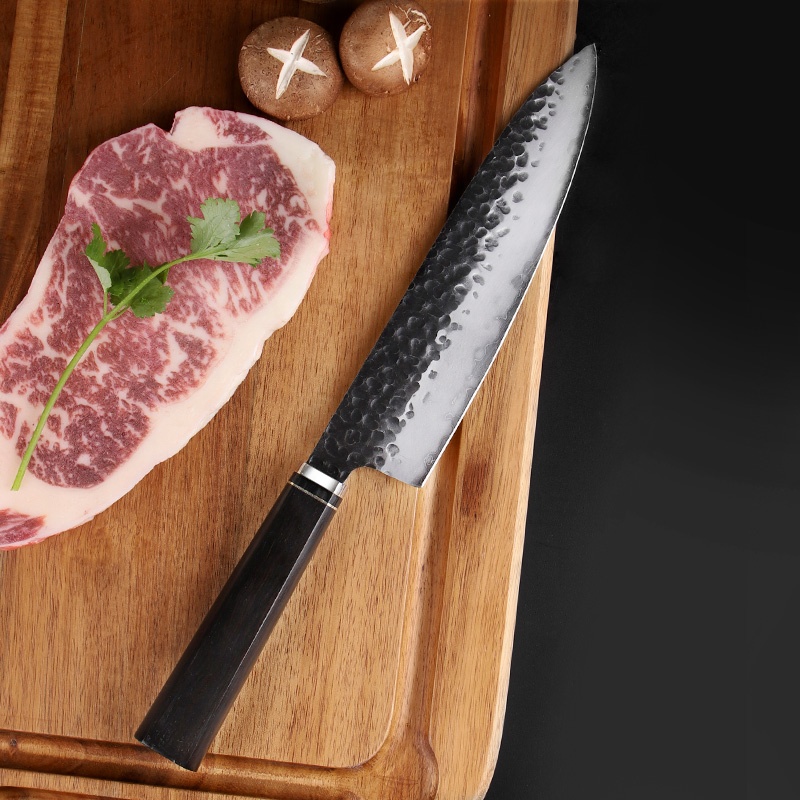 Premium Quality 8 inch Handmade knife Japanese knife 3layers clad steel Chef knife With 9Cr18MoV Core