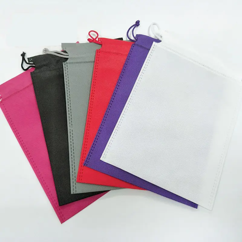Mainhand manufacturer Custom print logo canvas drawstring bag polyester gym non woven drawstring bag small drawstring bag