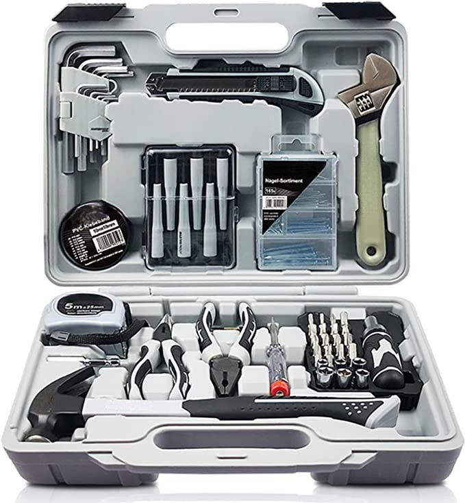 Household Tool Kit General Home/Auto Repair Tool Set with Hammer Pliers Screwdriver Set