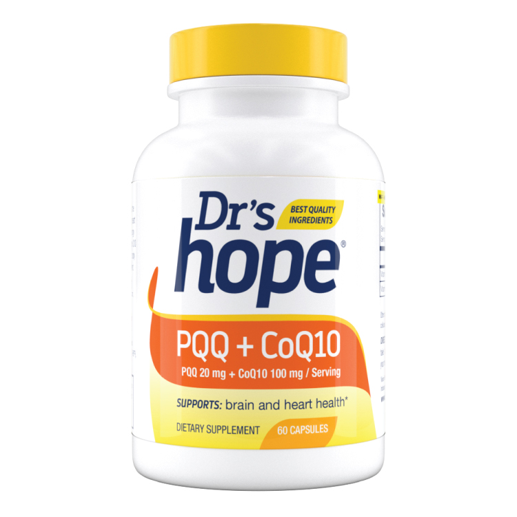 PQQ (20mg) + CoQ10 (100mg) Pyrroloquinoline quinone and Coenzyme Q10 dietary supplement