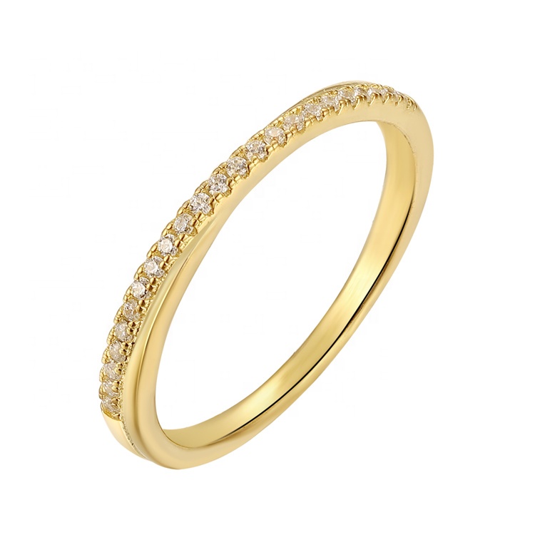 Заводская поставка 18k golds 925 серебряные ювелирные изделия кольцо с кубическим цирконием вечность