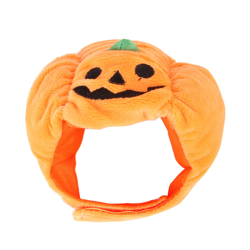 Wholesale Halloween Pumpkin Hat Pet Costume Dog Cat Cosplay Headband Headgear Puppy Outfits