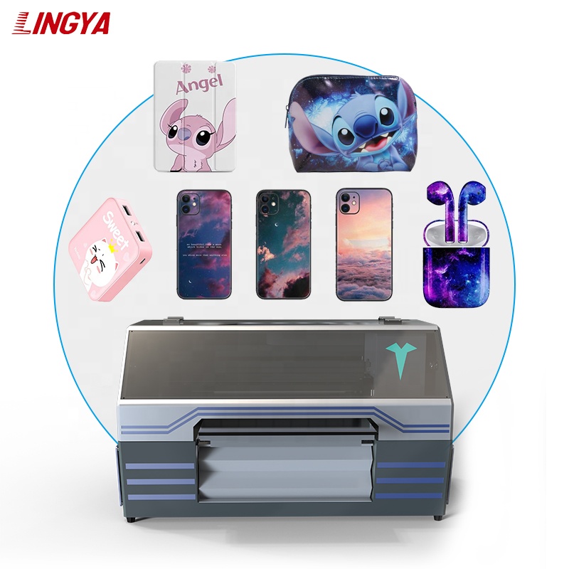 Multi functional 5060UV printer A2 dual nozzle printer phone case,tablet,Bluetooth earphone,varnish,and otherUVprinting machines