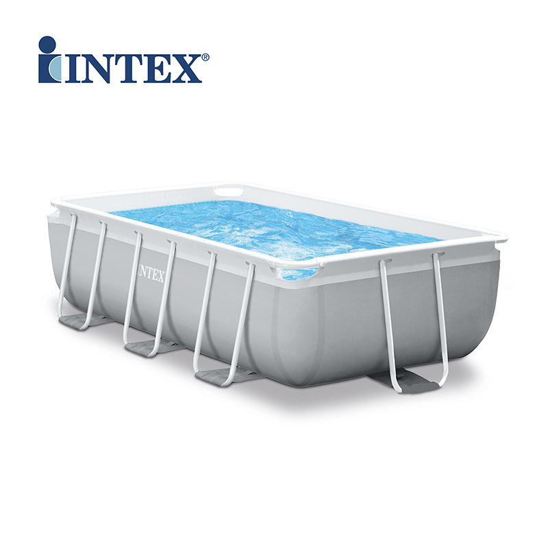 INTEX 26784 Size 300*175*80 CM In Door or Out Door Swimming Pool Inflatable Square Family Bracket Swimming Pool With Pump