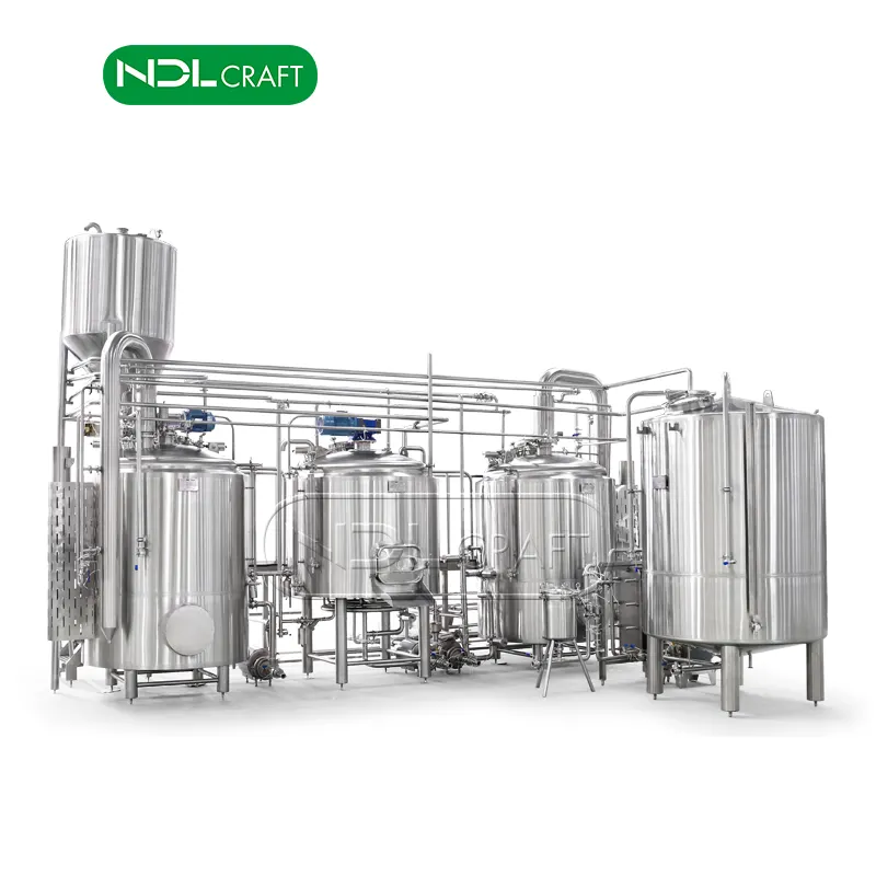 Brewery 1000 Brewery Equipment 1000 L Beer Machine For Pub SUS304 Direct Fire Heating 3 Vessel