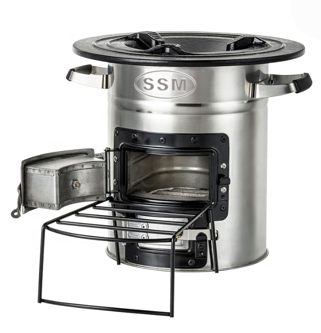 TWO DOORS WOOD STOVE FOR CAMPING wood-burning stove