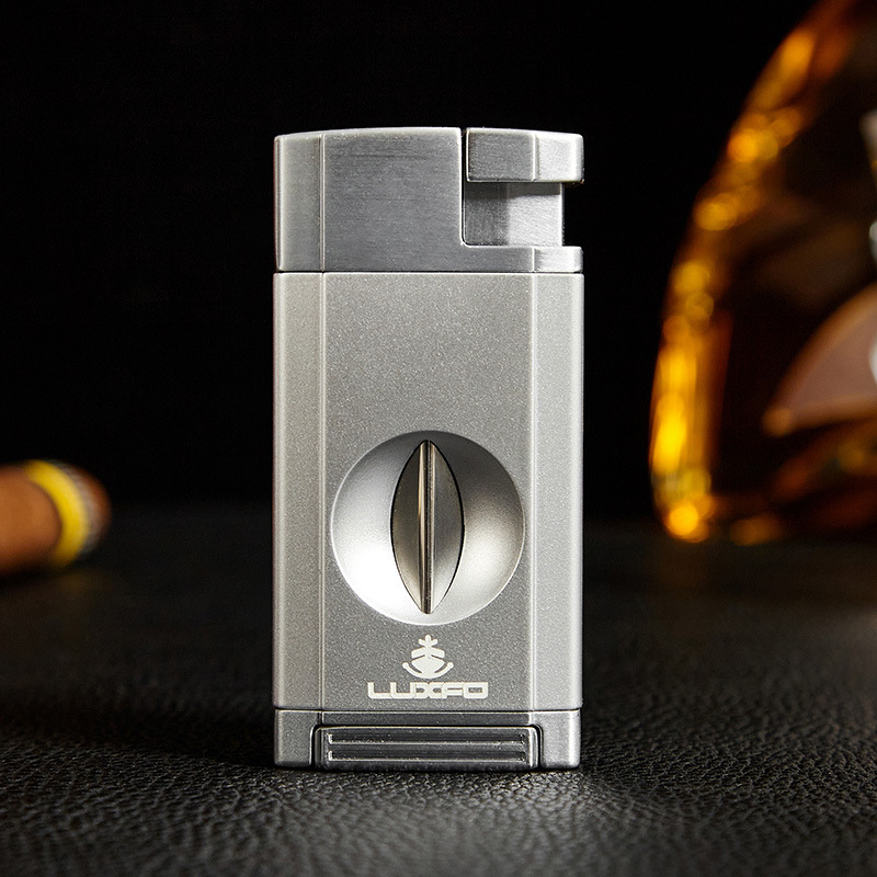 Multifunctional Portable Cigar Cutter Lighter 2-in-1 Gift Set Cigar Smoking Accessories