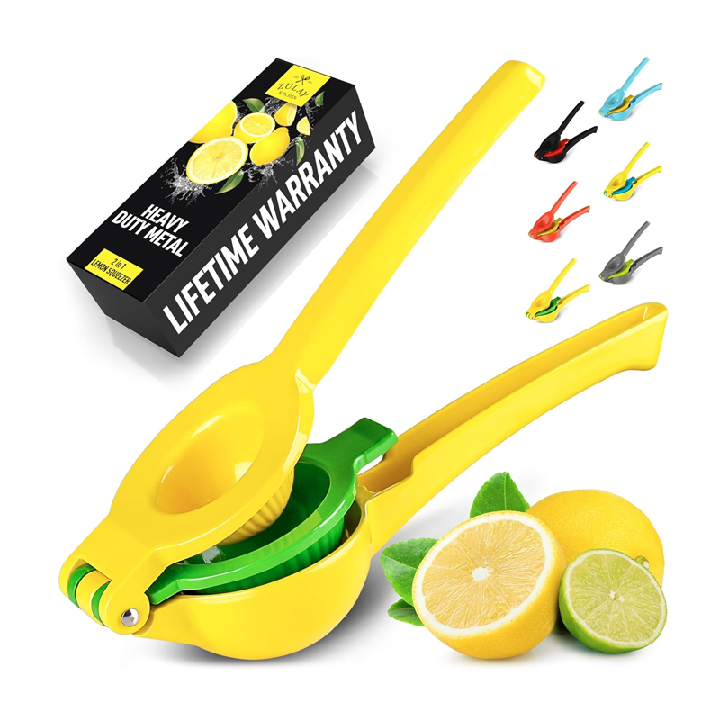 Portable 2 In 1 Handheld Lemon Juicer Fruit Citrus Press Kitchen Hand Lime Squeezer Metal Manual Citrus Juicer Lemon Squeezer