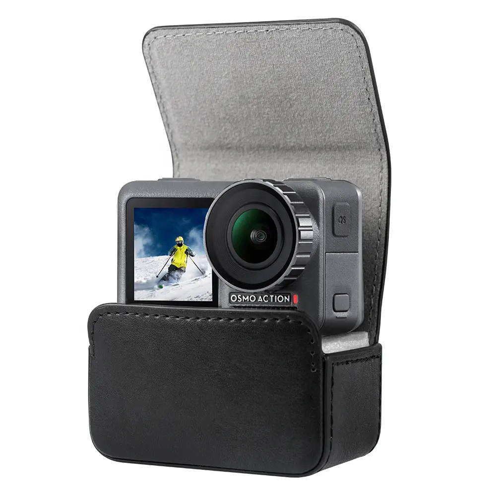 Protective Waterproof Photo Bag Mini Leather Case Shell Storage Carrying Box for DJI Osmo Action Gopro hero 10 9 8 Mijia Camera