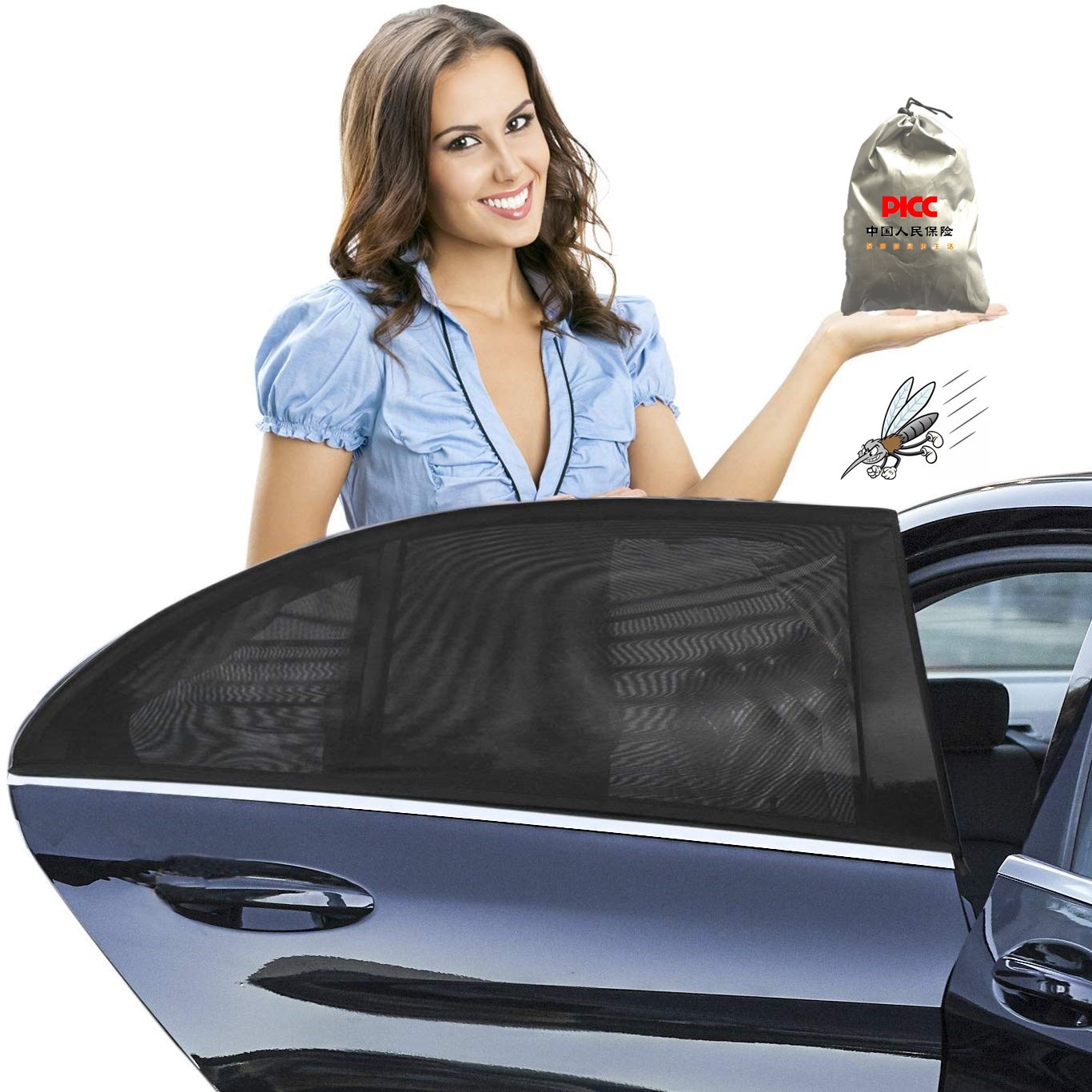 2021 Amazon Hot Custom Design Universal Car Sun Visor for Rear Side Window Protects Your Kids From The Sun 2 Piece