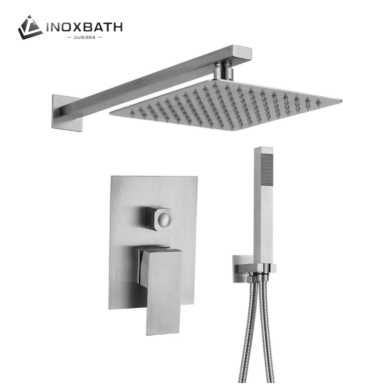 Luxury gold wall mount bath rain concealed shower sets taps and faucet mixer bathroom shower for bathroom