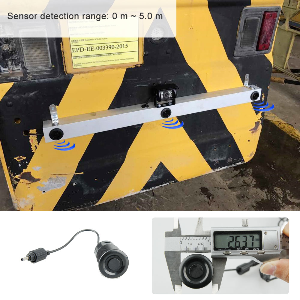 7 Inch LCD Monitor Display Vehicle Reverse Camera Parking Sensor with 4 Sensors