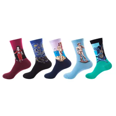 CT Custom Mens Dress Cotton Socks Happy Socks Weed Socks Factory OEM Manufacturer Colorful Knit Custom Logo Women And Men Casual
