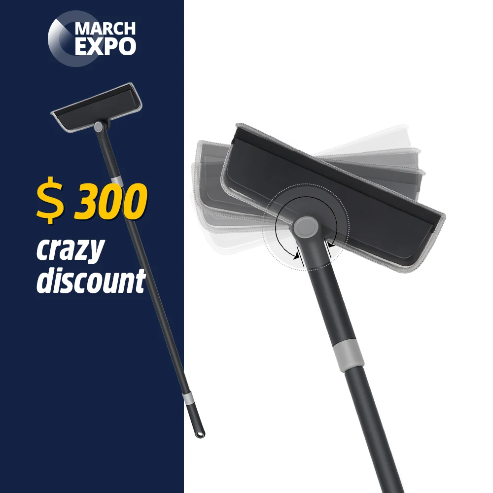 Скребок для мытья окон Masthome March Expo с длинной ручкой, гибкий скребок для мытья окон