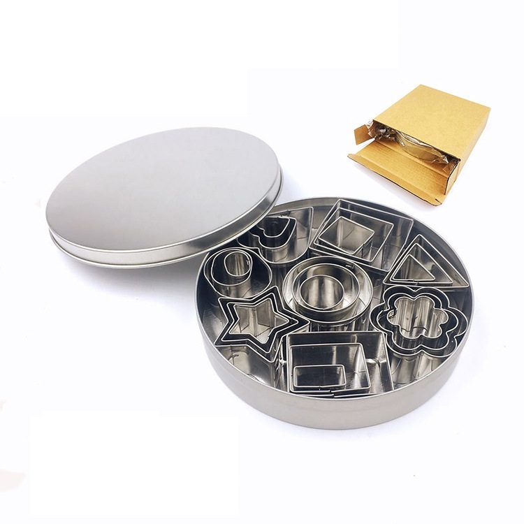 24-piece Stainless steel cookie cutter cookie chocolate cake baking mold set DIY kitchen tool
