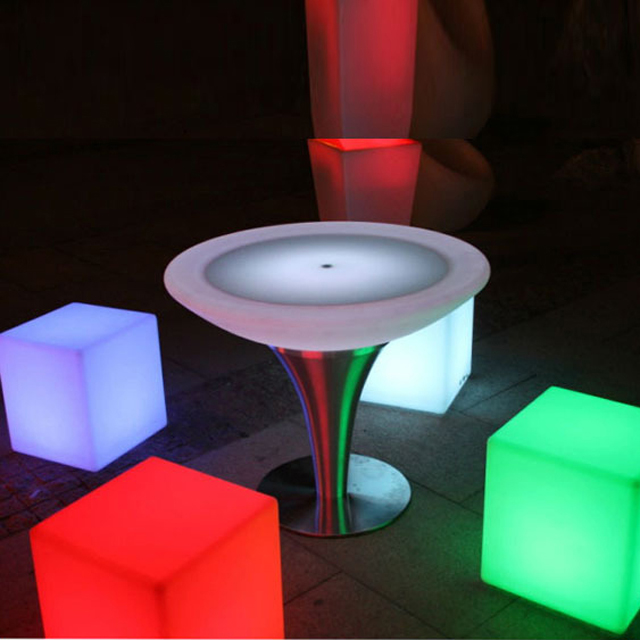 Подсветка rgb 16 видов цветов сменный наружный пластиковый светодиодный кубический стул мебель для улицы
