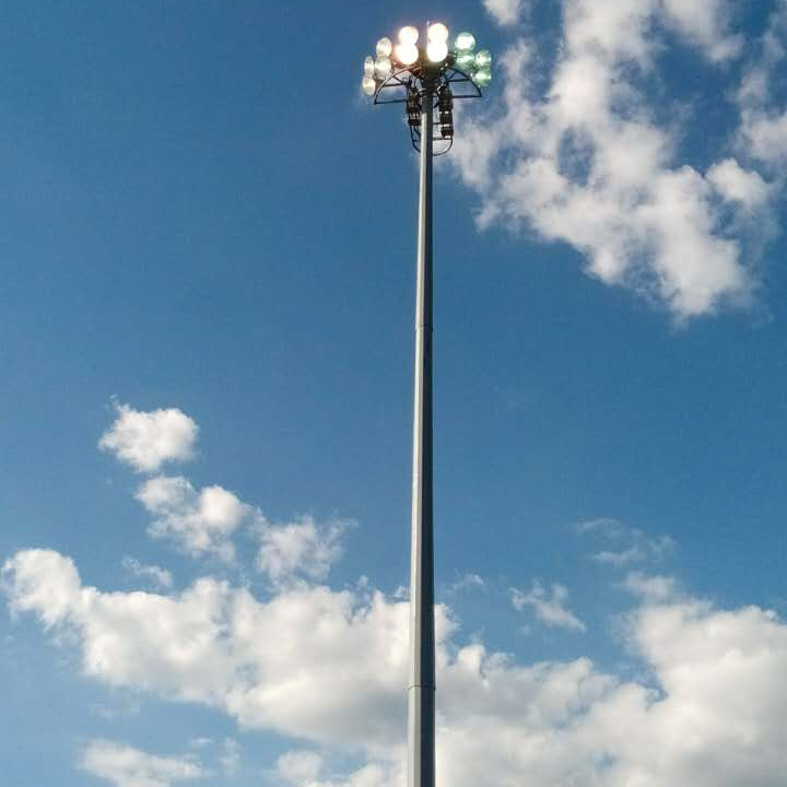 Senfa 25 meter Stainless Steel Telescope and High Mast Pole Light Tower Design