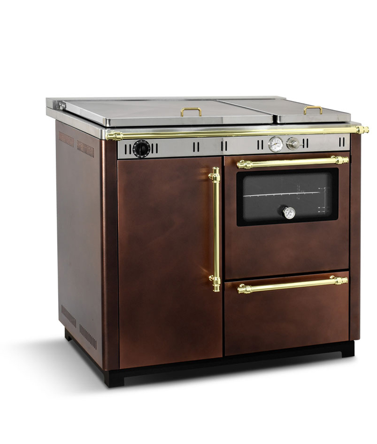 Made in Italy Eco-friendly Stainless High Quality Home Cast Iron Oven Large Indoor Wood Stove