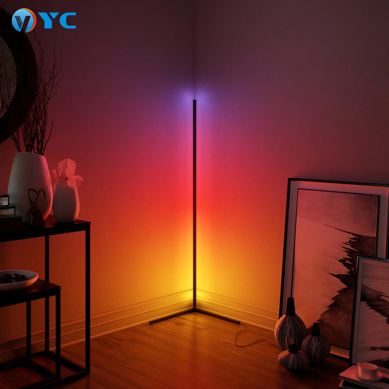 Оптовая продажа, высокое качество, Современный дизайнерский беспроводной умный RGB-штатив с регулируемой яркостью, Хрустальный стоячий светодиодный Угловой напольный светильник для гостиной