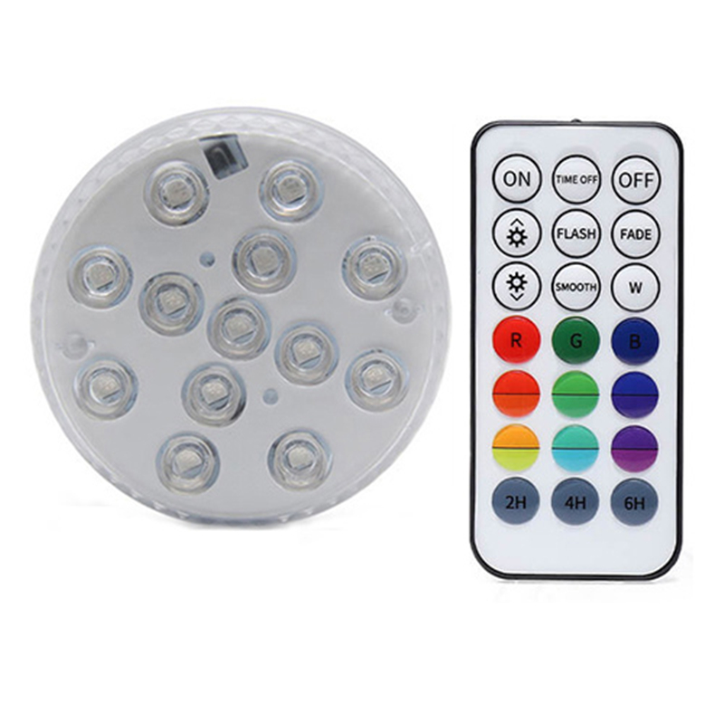 IP68 16 цветов подводная светодиодная RGB подводная лампа для бассейна с радиочастотным дистанционным управлением