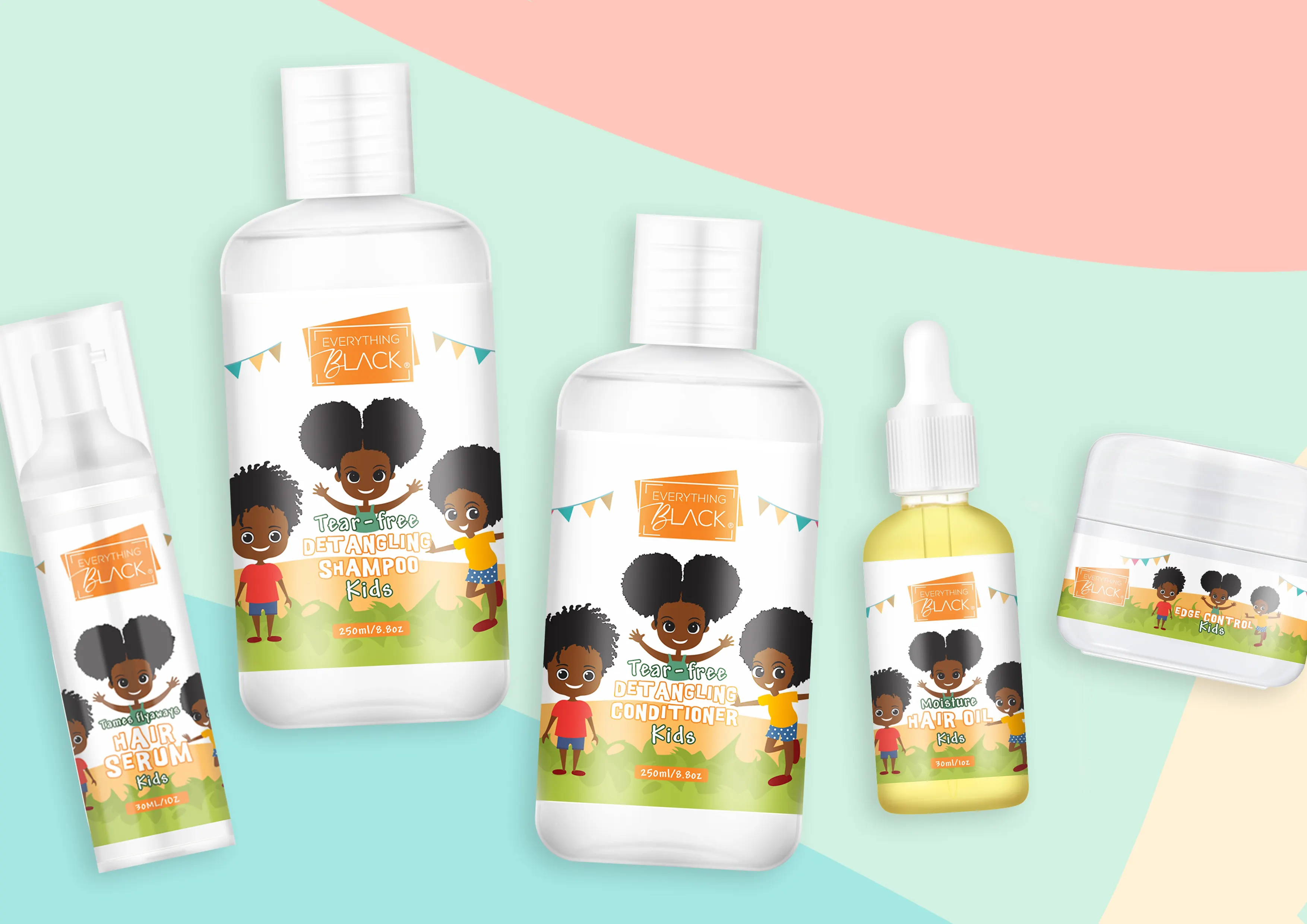 Kids Hair Products Private Label 18 Year Experience Factory Natural Kids Hair Care Products Set Private Label