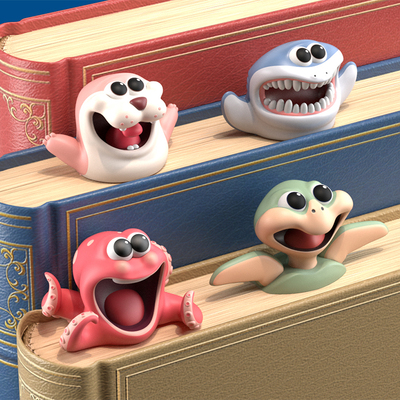 Закладки, новинка, книга, знак, подарки для детей, 3D Животные, забавная, милая, пластиковая страница, этикетка