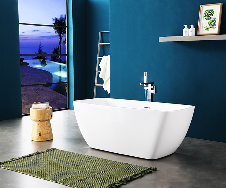 ANAQ Professional Manufacturer High Quality Soak Acrylic Free Standing Bathtub Bathroom