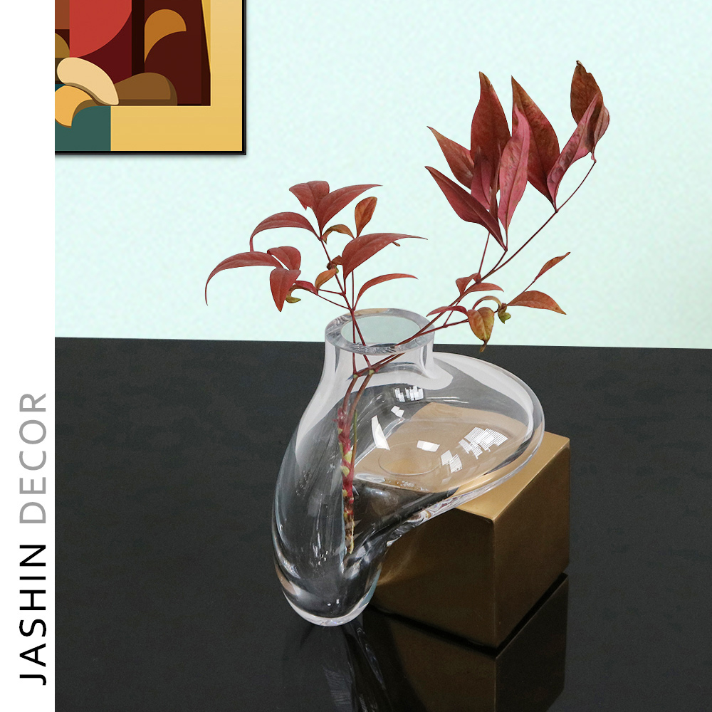 Longstar Wholesale Table Glass Vase Home Wedding Decoration Flowers Decorative Crystal Vase
