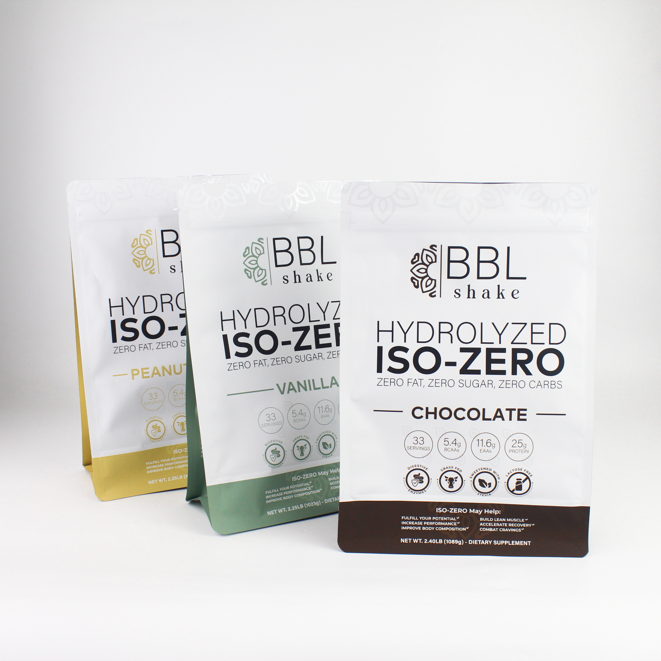 25kg Flat Bottom Bag for Milk Powder and Protein Powder PET BOPP Zip Lock Closure Heat Sealed Food Packaging