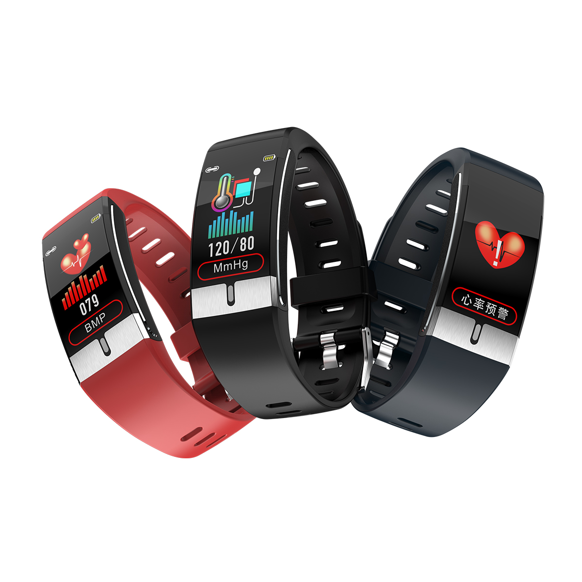 New Smart Wristband Health Temperature Monitoring Mobile App Control E66 Smart Bracelet Fitness Bracelet