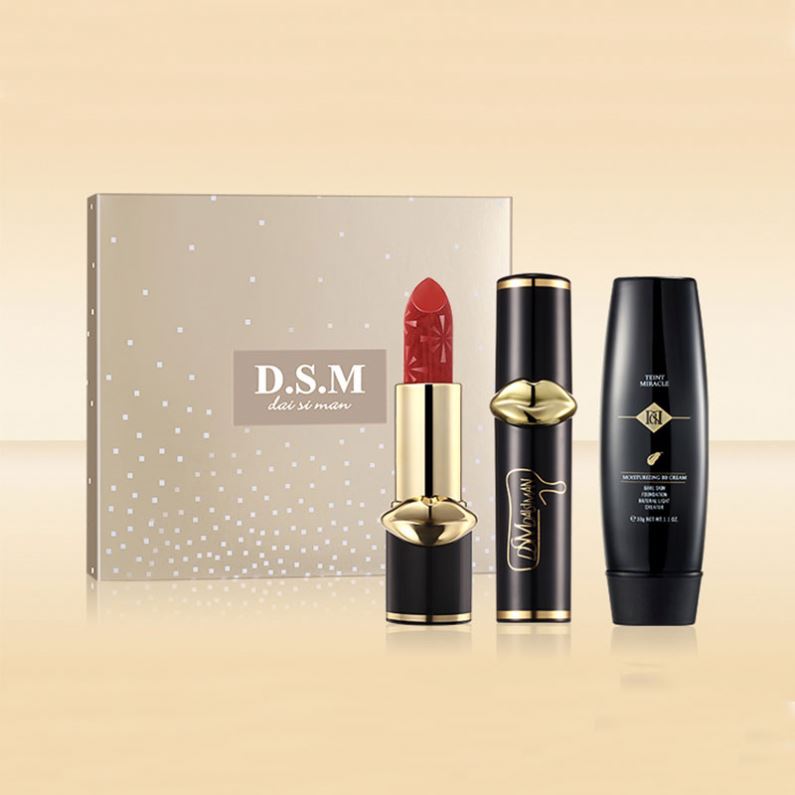 Simple make up 2021 skincare cosmetics BB face cream foundation lipstick lip gloss combination makeup case travel
