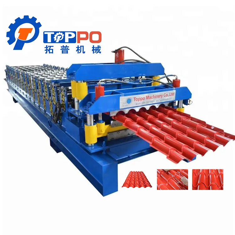 Glazed Roof Tile IBR Roofing Sheet Double Layer Tile Making Roll Forming Machine