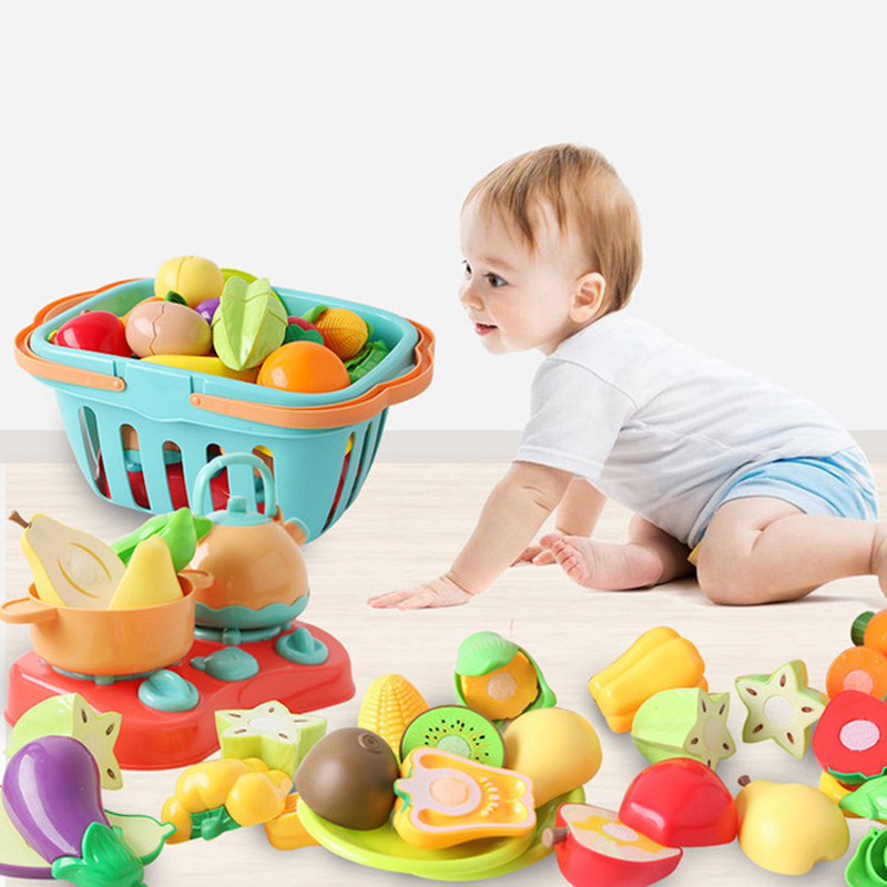 Новое поступление, игровая корзина для покупок, фрукты и овощи, кухонные игрушки для детей