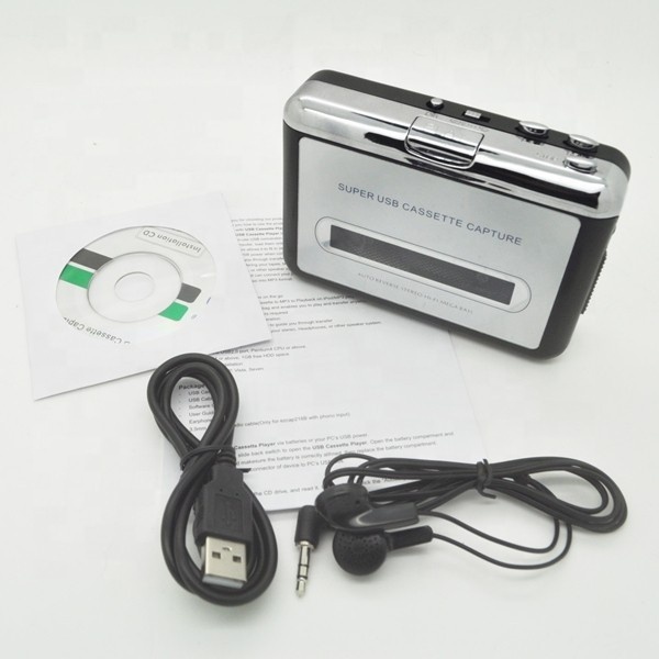 USB Cassette Record Player Tape to PC, Super Portable USB Cassette Tape to MP3 Converter Capture Radio Cassette Recorders