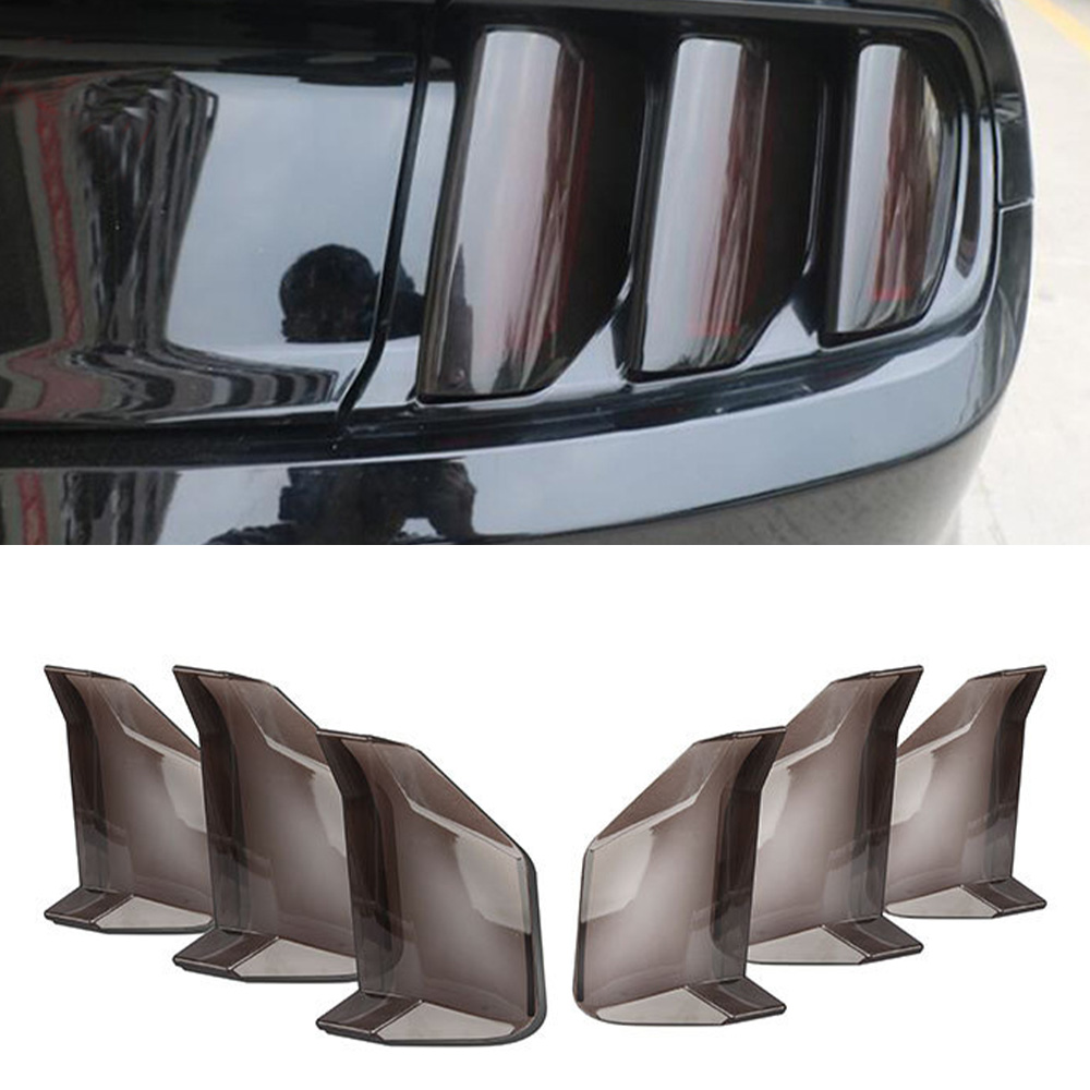 6Pcs Car Rear Tail Light Lamp Cover Protector Sticker for Ford Mustang 2018 2019 Decorative Sticker