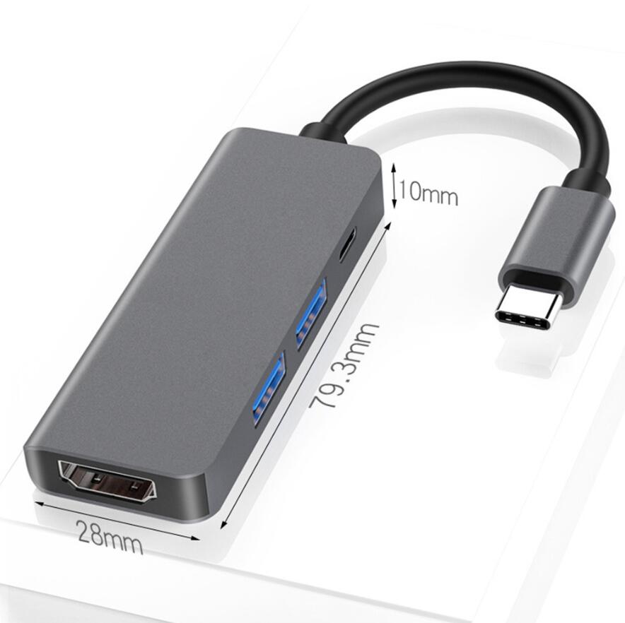 4 в 1, многофункциональный концентратор порта usb 3,0 типа c для macbook pro, концентратор usb 3,0 типа c