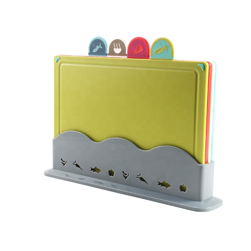 5 In 1 Cutting Board Producer BPA Free Colorful Plastic Rectangular Chopping Board For Kitchen