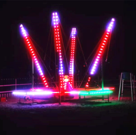 Hot sale high quality LED LIGHT bungee jumping trampoline for sale