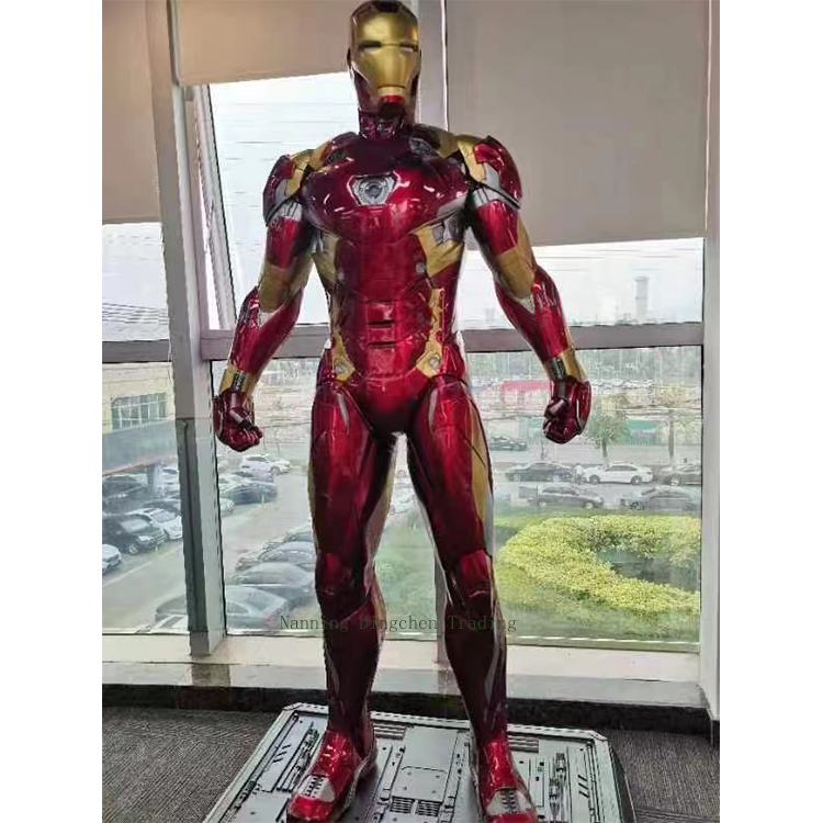 Factory Custom Movie action figure Life Size Fiberglass iron man statue sculpture