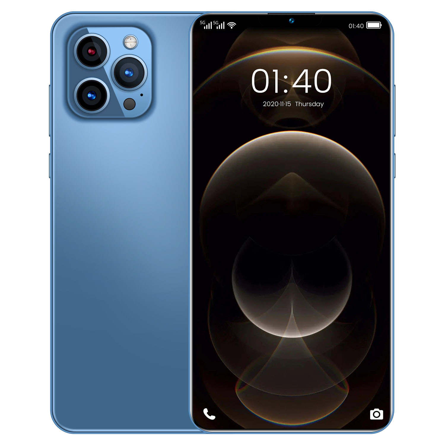 Phone 12 i12 Pro Max Mobile Phone 512GB Face Recognition Fingerprint Unlock Support Dual Card Dual Standby Smart Phone